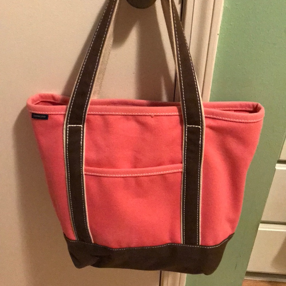Lands end cotton canvas tote bag